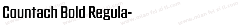 Countach Bold Regula字体转换